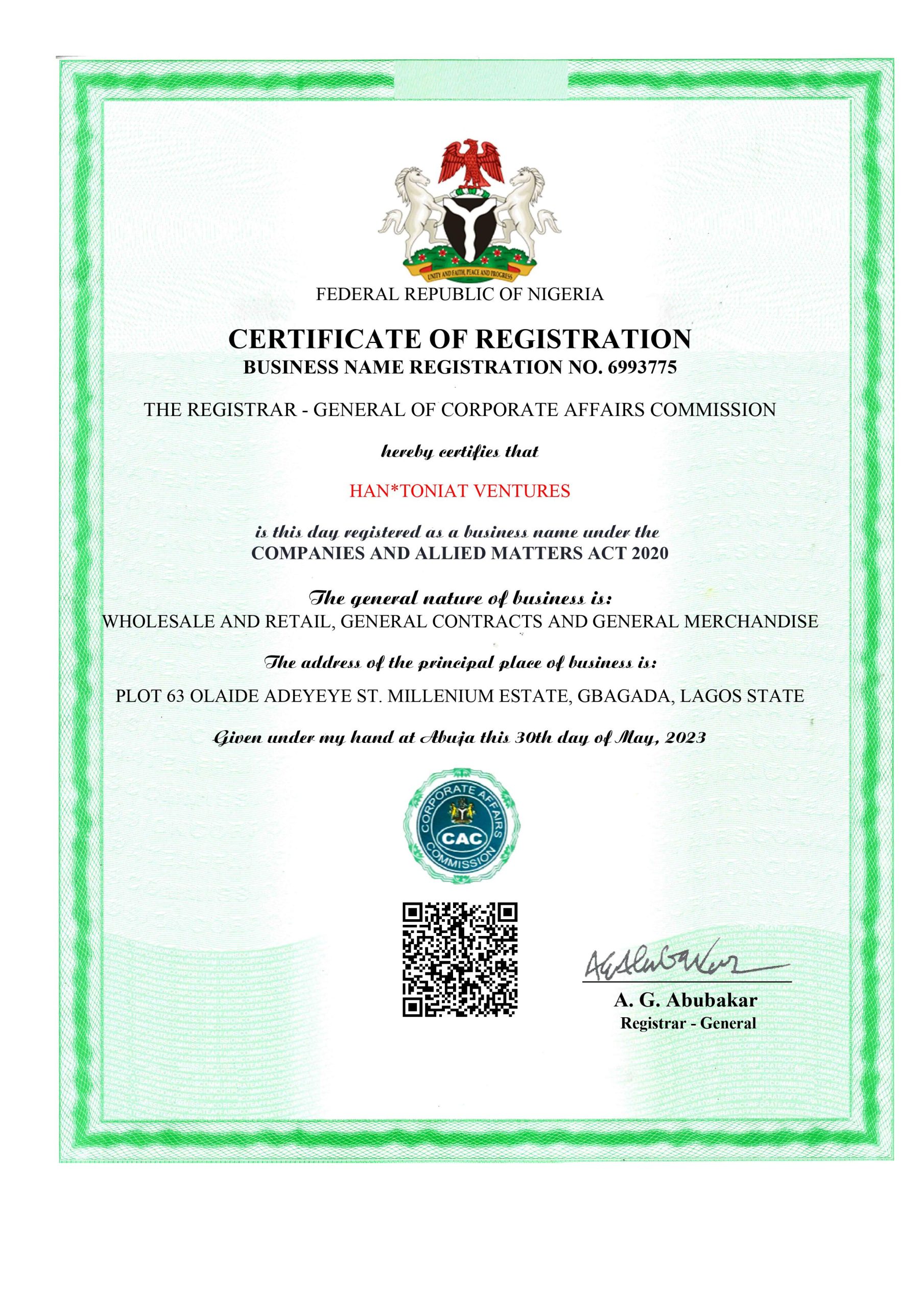 CAC certificate